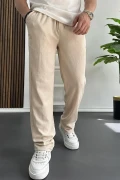 Erkek Rahat Kalıp Yazlık Pantolon Krem Edw269
