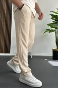 Erkek Rahat Kalıp Yazlık Pantolon Krem Edw269