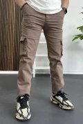Erkek Regular Kargo Cepli Pantolon Kahverengi Edw232