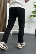 Erkek Regular Kargo Cepli Pantolon Siyah Edw232