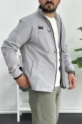 Erkek Regular Krinkıl Kumaş Mevsimlik Ceket Gri Edw082