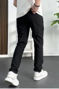 Erkek Slim Fit Cepli Paraşüt Pantolon Siyah Edw240