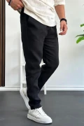 Erkek Slim Fit İnce Keten Pantolon Siyah Edw114