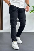 Erkek Yan Cepli Kargo Pantolon Siyah Edw184