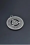 Viking Üçgen Pusula Gümüş Kaplama Kolye
