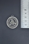 Viking Üçgen Pusula Gümüş Kaplama Kolye
