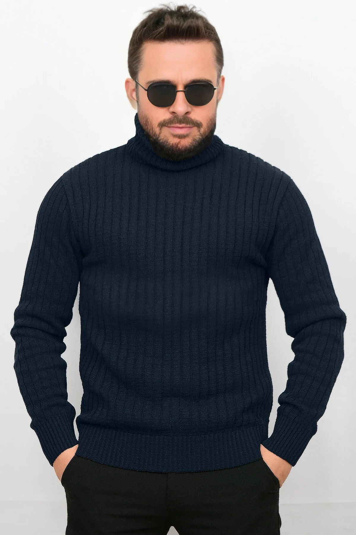 Erkek Balıkçı Yaka Badi Kazak Edw442