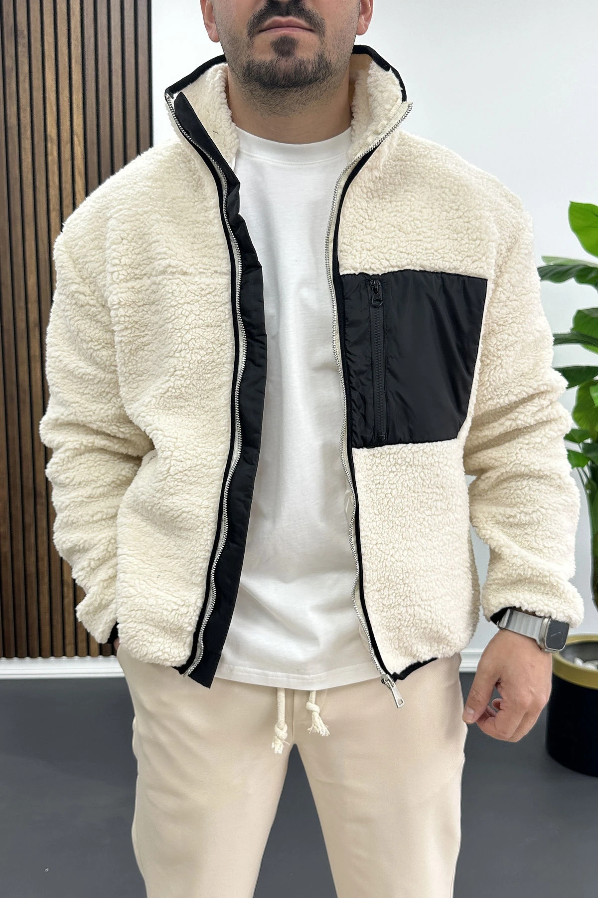 Erkek Normal Kalıp Peluş Hırka Edw447