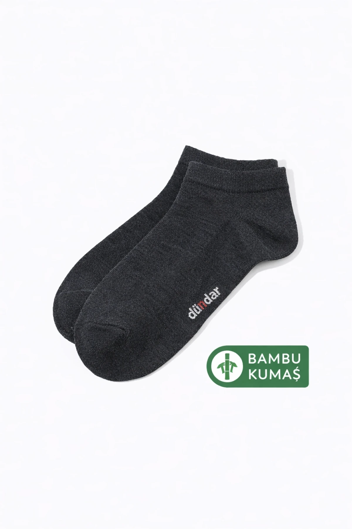 Erkek Bambu Dikişsiz Patik Çorap Antrastit CRP01