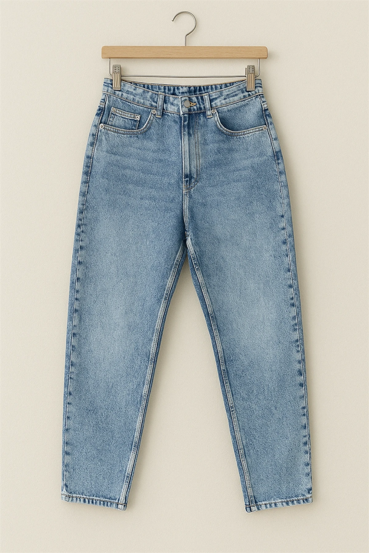 Erkek Boyfriend Geniş Kesim Kot Pantolon Açık Mavi Edw425