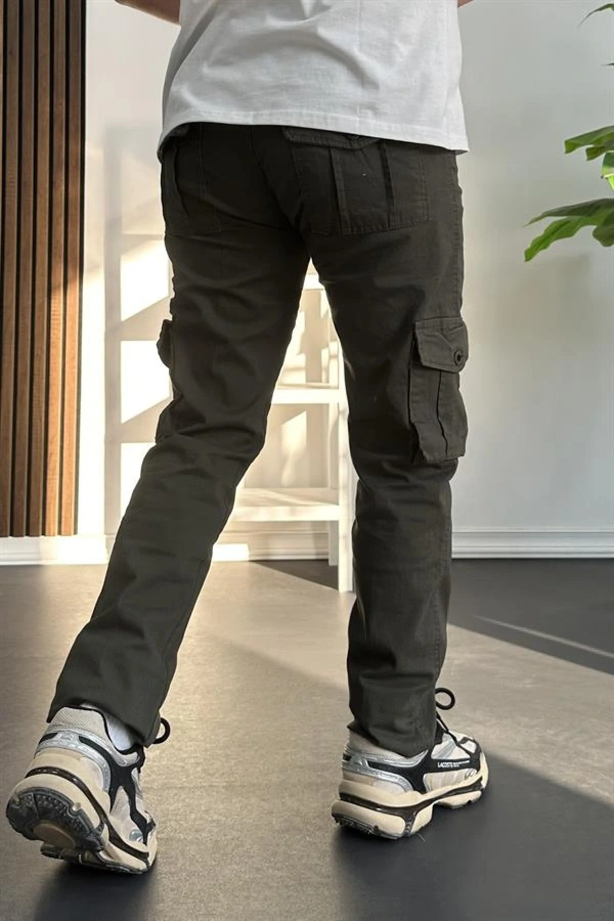 Erkek Regular Kargo Cepli Pantolon Yeşil Edw232