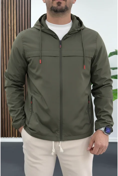 Erkek Yağmur ve Suya Dayanıklı Yağmurluk Mevsimlik Mont Yeşil Edw084
