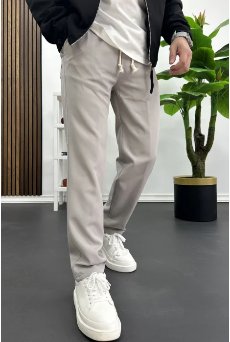Erkek Düz Jogger Pantolon Gri Edw451