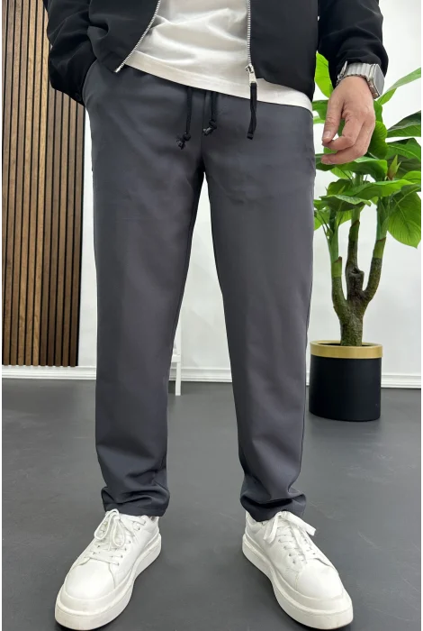 Erkek Düz Jogger Pantolon Antrasit Edw451
