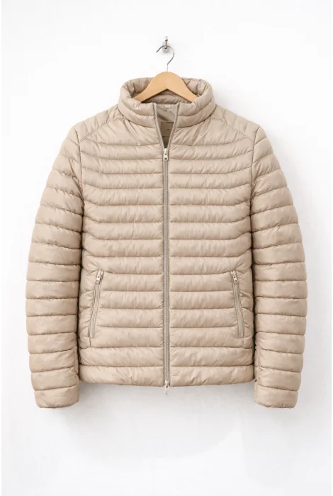 Erkek Slim Fit Şişme Mont Vizon Edw435