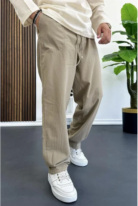 Erkek Baggy Kalıp Pantolon Kahverengi Edw130