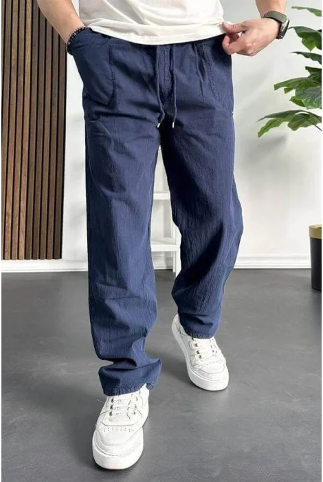 Erkek Baggy Kalıp Pantolon Lacivert Edw130