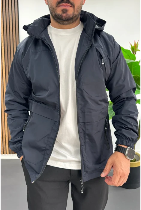 Erkek Kapüşonlu Softshell Yağmurluk Lacivert Edw517