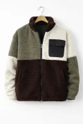 Erkek Tam Oversize Geniş Kalıp Peluş Mont Edw446