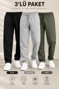 Erkek 3lü Jogger Pantolon Set Edw354TK2