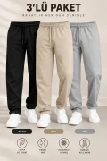 Erkek 3lü Jogger Pantolon Set Edw354TK3