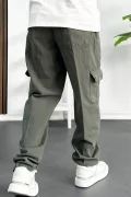 Erkek Baggy Kalıp Kargo Cepli Pantolon Yeşil Edw131