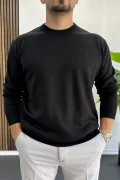 Erkek Bisiklet Yaka Normal Kalıp Kazak Siyah Edw410
