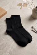 Erkek Dikişsiz Bambu Soket Çorap Siyah CRP15