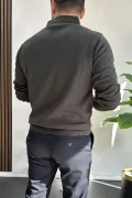 Erkek Düğmeli Polo Yaka Kazak Antrasit Edw231