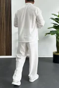 Erkek Gömlek Pantolon Takım Beyaz Edw268