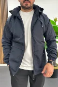 Erkek Kapüşonlu Softshell Yağmurluk Lacivert Edw517