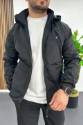 Erkek Kapüşonlu Softshell Yağmurluk Siyah Edw517