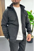 Erkek Kapüşonlu Softshell Yağmurluk Siyah Edw517