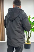 Erkek Kapüşonlu Softshell Yağmurluk Siyah Edw517