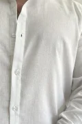 Erkek Krinkıl Kumaş Gömlek Beyaz Edw362