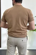 Erkek Polo Yaka Tişört Kahverengi Edw261