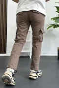 Erkek Regular Kargo Cepli Pantolon Kahverengi Edw232