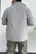 Erkek Regular Krinkıl Kumaş Mevsimlik Ceket Gri Edw082
