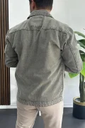 Erkek Slim Fit Kot Ceket Yeşil Edw414