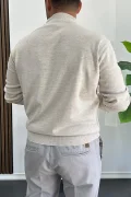 Erkek Yarım Balıkçı Normal Kalıp Kazak Krem Edw409