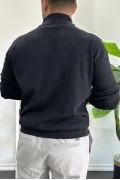 Erkek Yarım Fermuarlı Normal Kalıp Kazak Lacivert Edw411