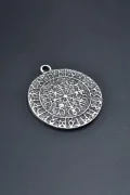Vegvisir Viking Pusulası Gümüş Kaplama Kolye