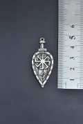 Viking Kalkan Gümüş Kaplama Kolye