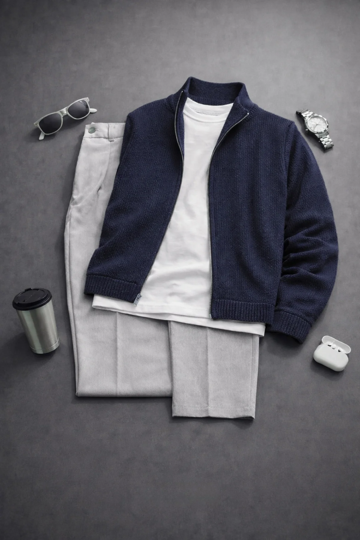 Erkek Hırka Tişört Pantolon 3lü Takım T3 Edw465