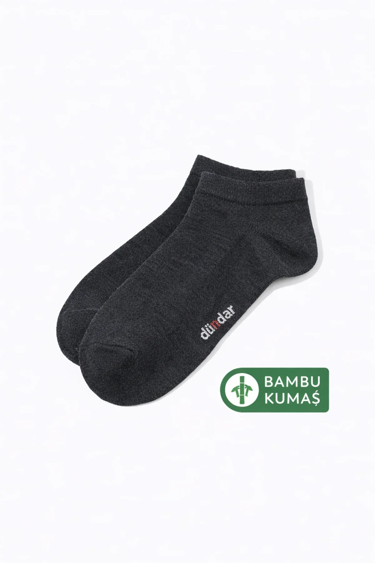 Erkek Bambu Dikişsiz Patik Çorap Antrastit CRP01