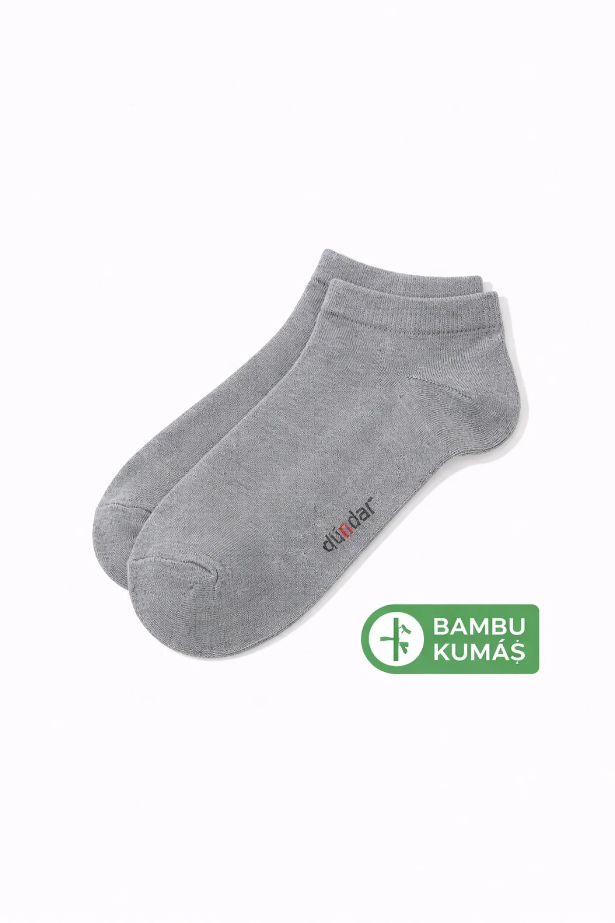 Erkek Bambu Dikişsiz Patik Çorap Gri CRP01