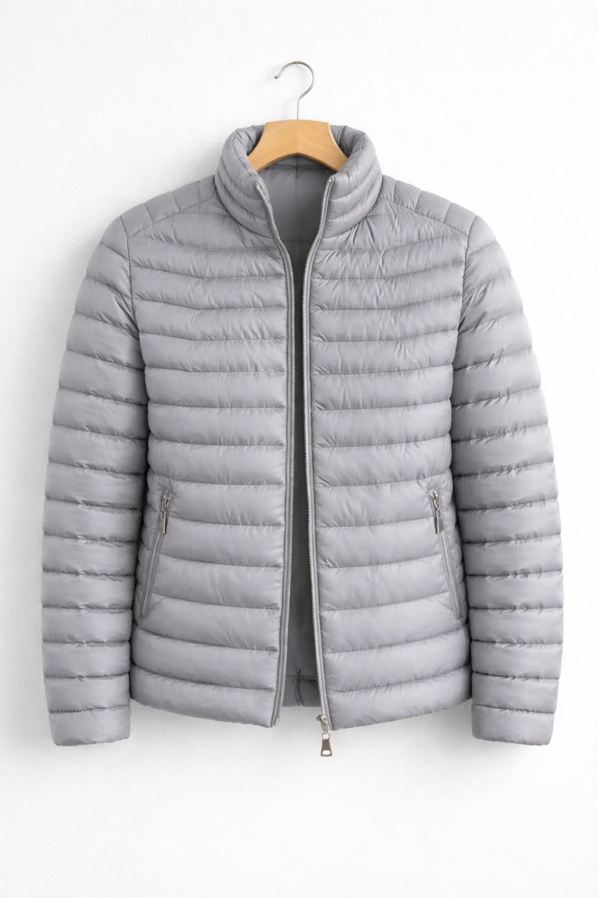 Erkek Slim Fit Şişme Mont Gri Edw435