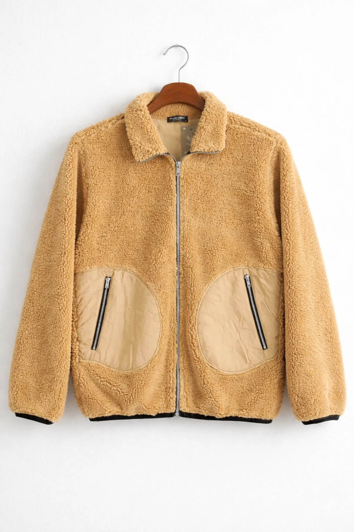 Erkek Cep Detaylı Peluş Hırka Kahverengi Edw432