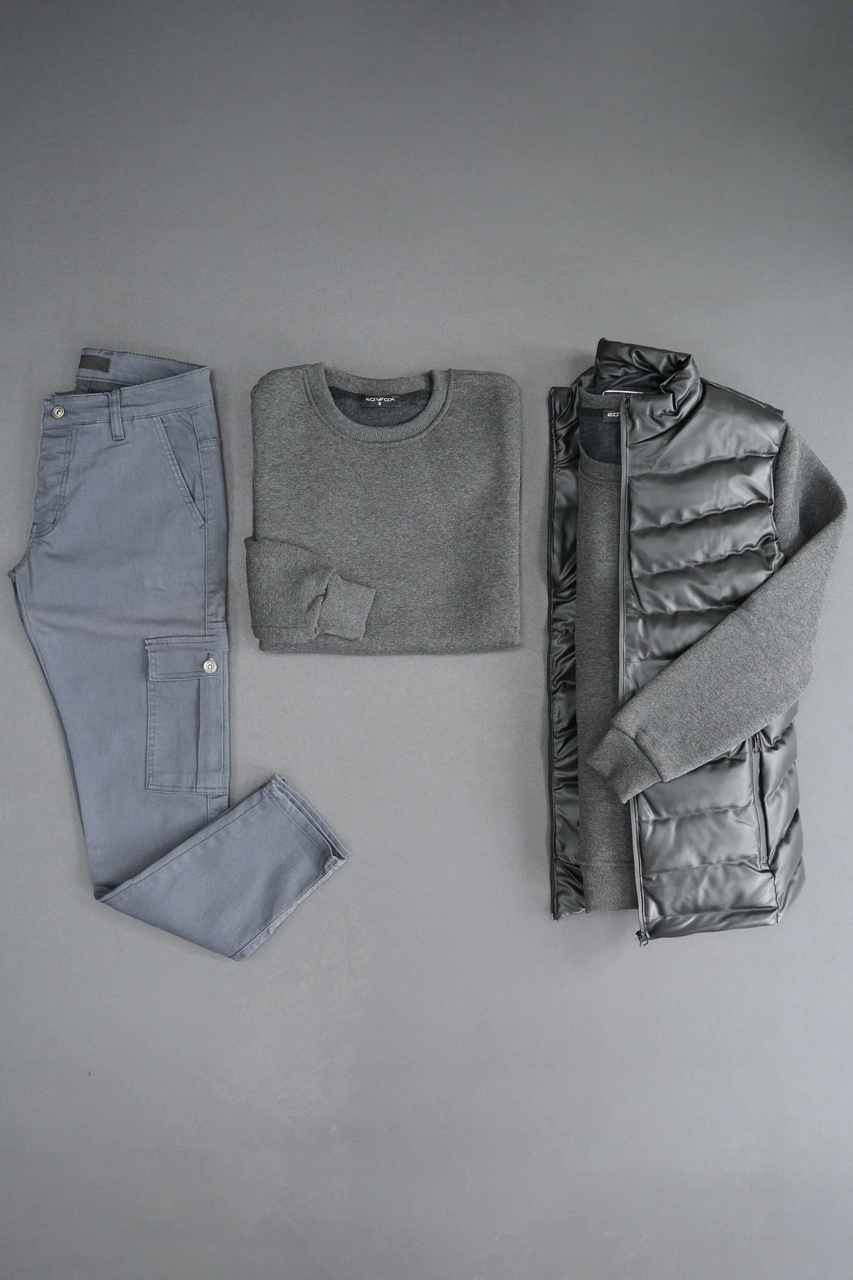 Erkek Yelek Sweat Pantolon 3lü Takım Edw168