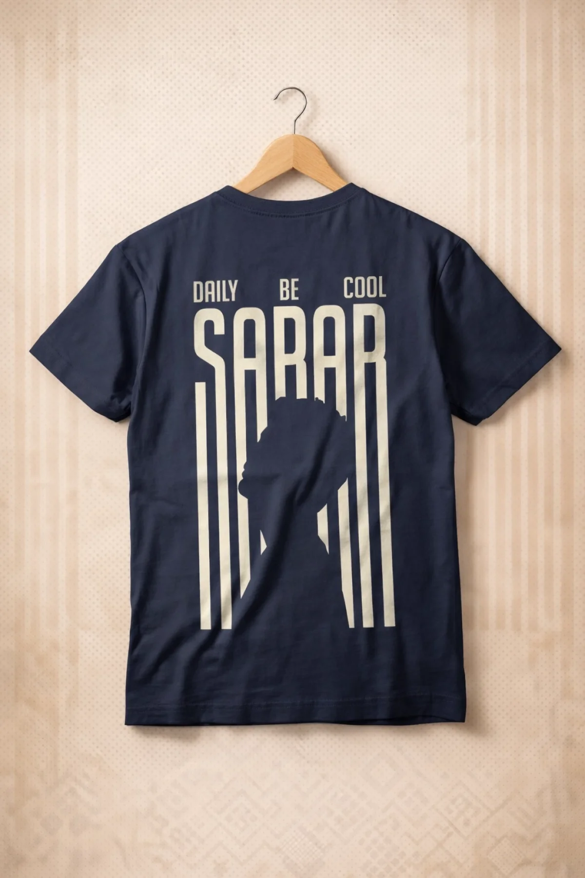 Slogan Sırt Baskılı Pamuklu Tişört Edw903